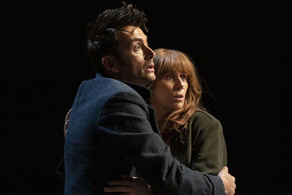 The Doctor (David Tennant) and Donna Noble (Catherine Tate) in Doctor Who Special 3: The Giggle. Image courtesy of Disney+.