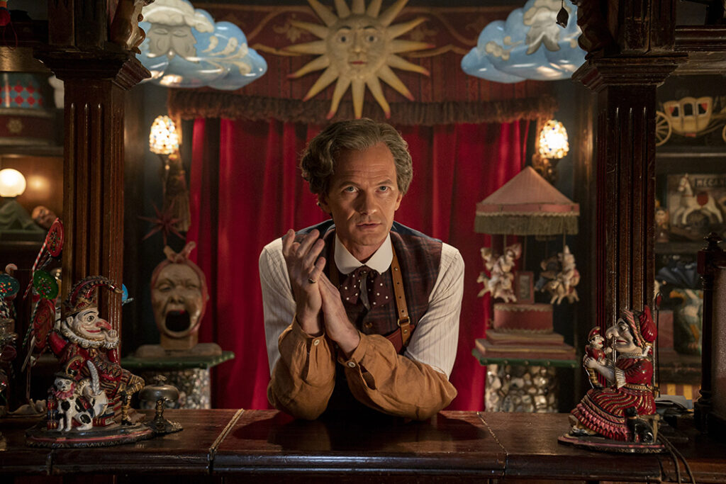 Neil Patrick Harris as The Toymaker in Doctor Who Special 3: The Giggle. Image courtesy of Disney+.