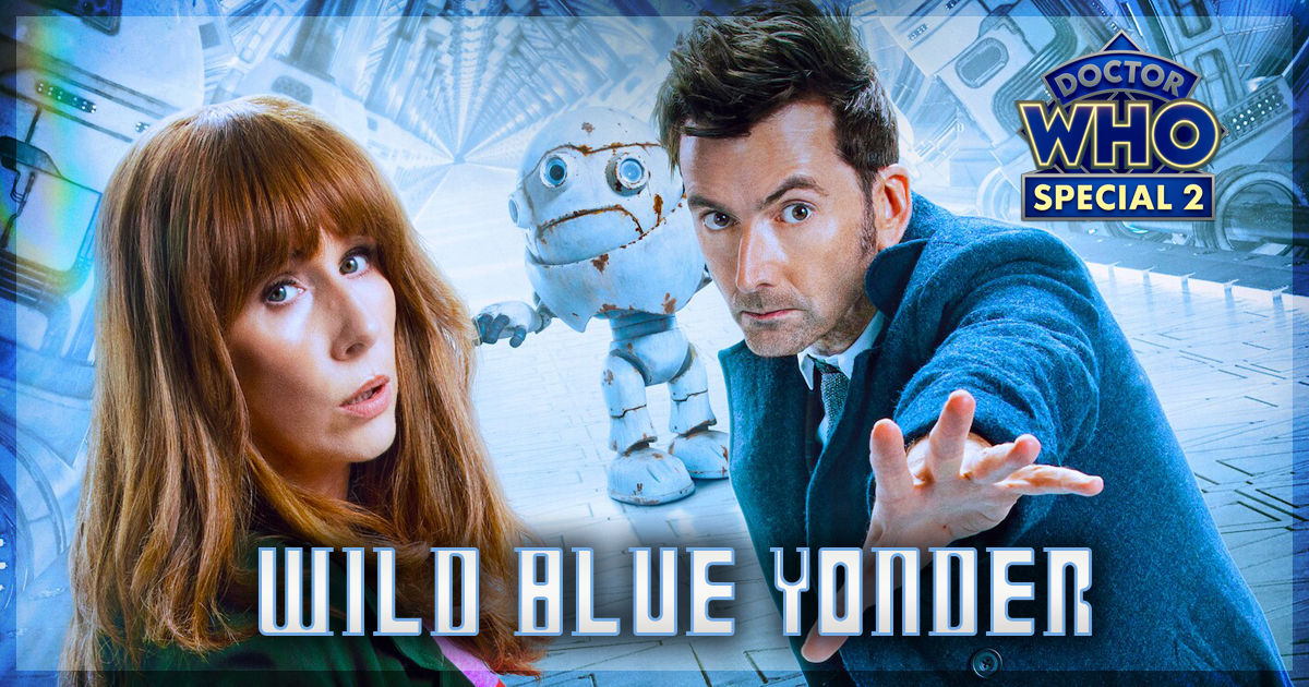 This is a banner for a review of the Doctor Who Special 2: Wild Blue Yonder.