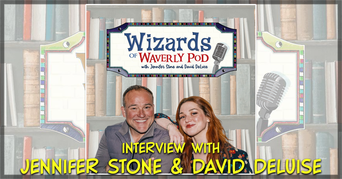 This is a banner for an interview with Jennifer Stone and David DeLuise.