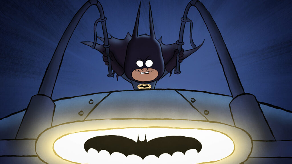 Description: Yonas Kibreab as Damian Wayne/Little Batman © Warner Bros. Entertainment Inc. MERRY LITTLE BATMAN and all related characters and elements are trademarks of and © DC. All rights reserved.