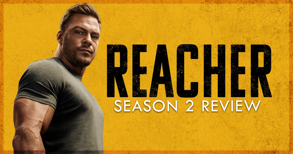 This is a review banner for S2 of Reacher. Image courtesy of Prime Video.