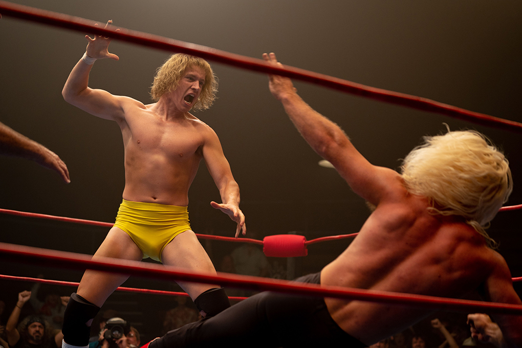 Harris Dickinson as David Von Erich in The Iron Claw. Image courtesy of A24.
