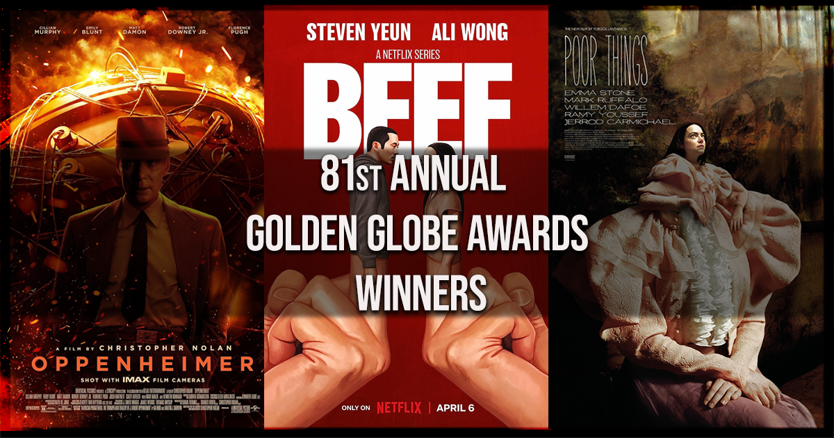 This is a banner for an article about the winners from the 81st Annual Golden Globe Awards.