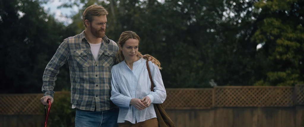 Kerry Condon and Wyatt Russell in Night Swim (2024). Image courtesy of Universal Pictures.