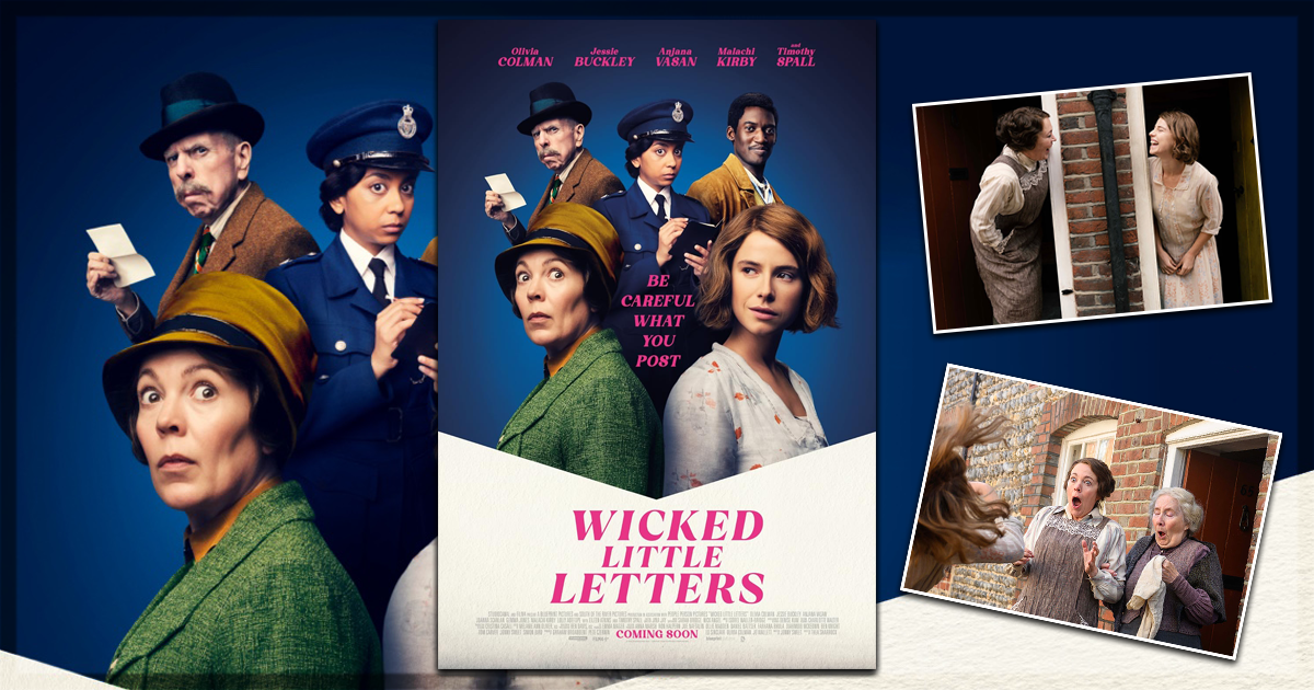 Wicked Little Letters Movie with Olivia Colman Jessie Buckley and Anjana Vasan