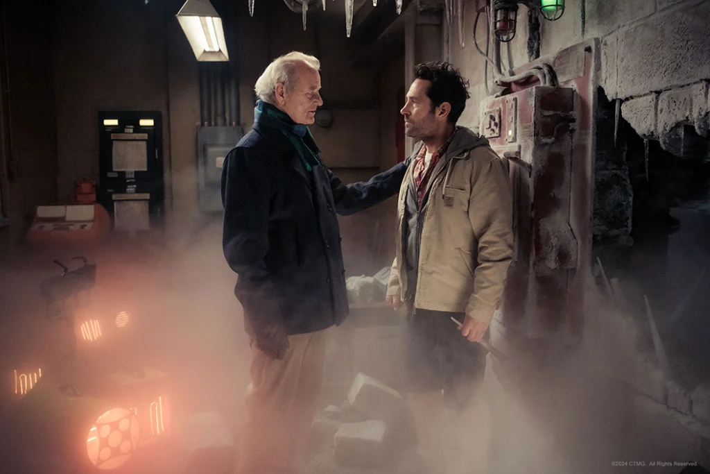 Bill Murray and Paul Rudd in Ghostbusters Frozen Empire - film review