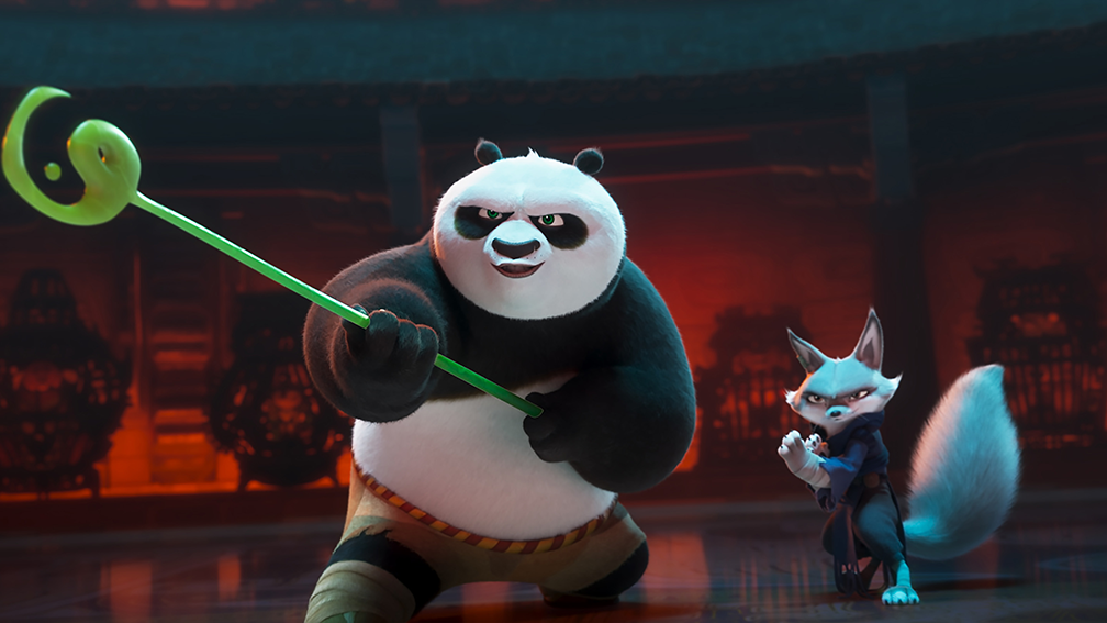 Kung Fu Panda 4 Movie Review - Po and Zhen (Jack Black and Awkwafina)