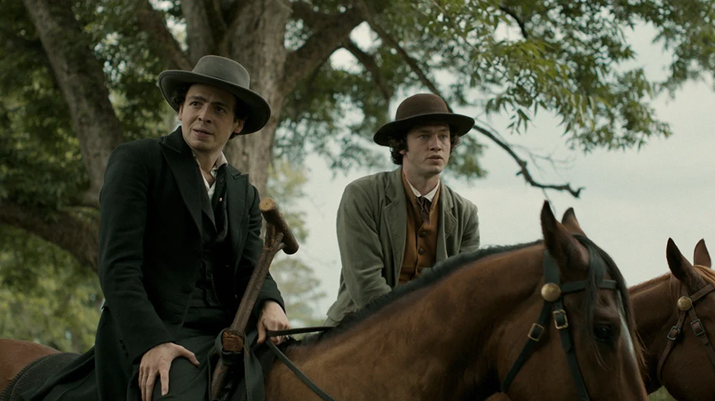 Anthony Boyle and Will Harrison in "Manhunt," now streaming on Apple TV+.