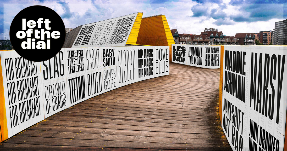 This is a banner for the upcoming Left of the Dial Music Festival.