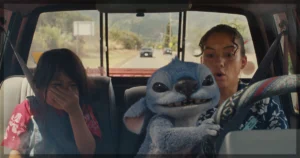 This banner is for a review of the movie Lilo & Stitch.