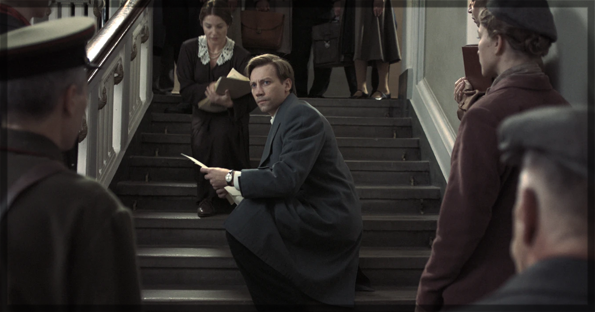 This is a banner for a review of the movie Two Prosecutors.