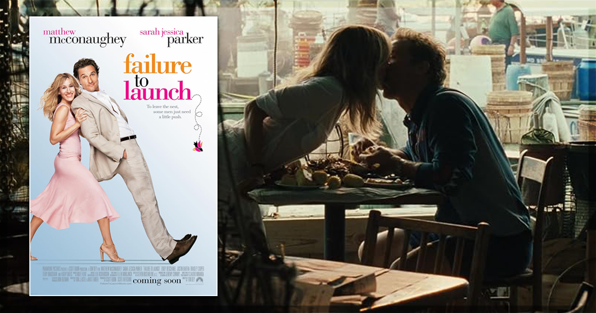 This is a banner for a review of Failure to Launch.