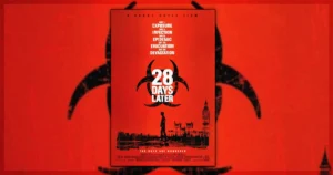 This is a banner for a review of 28 Days Later.