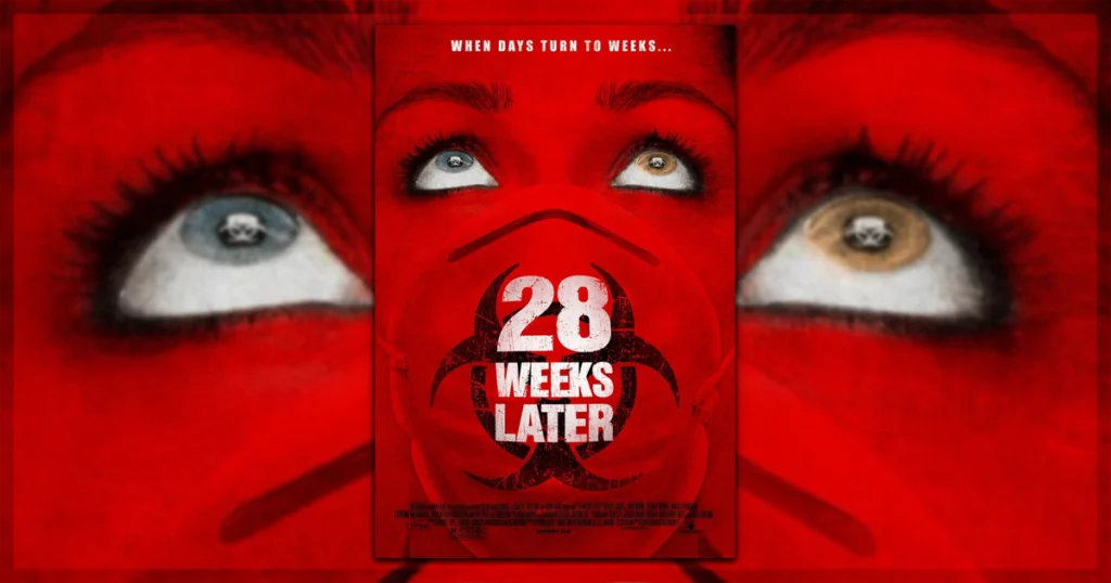 This is a banner for a review of 28 Weeks Later.