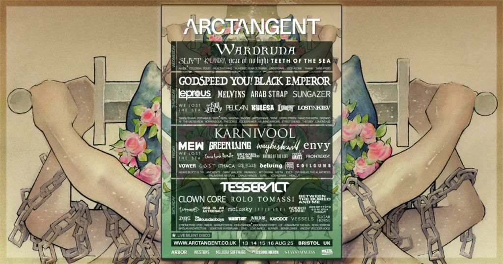 This is a banner for a preview of the ArcTangent 2025 Festival.