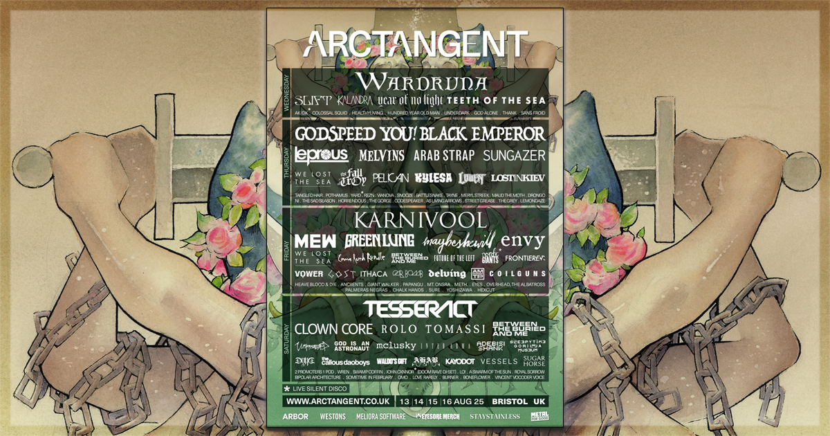 This is a banner for a preview of the ArcTangent 2025 Festival.
