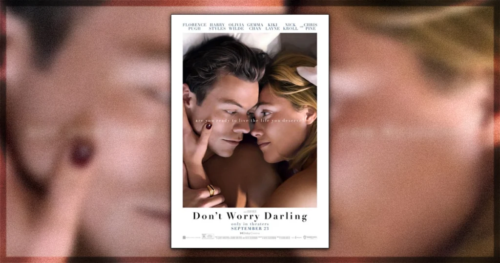 This is a banner for a review of Don't Worry Darling. Image courtesy of the filmmakers.