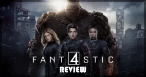 This is a banner for a review of the 2015 Fantastic Four film. Images courtesy of Disney.