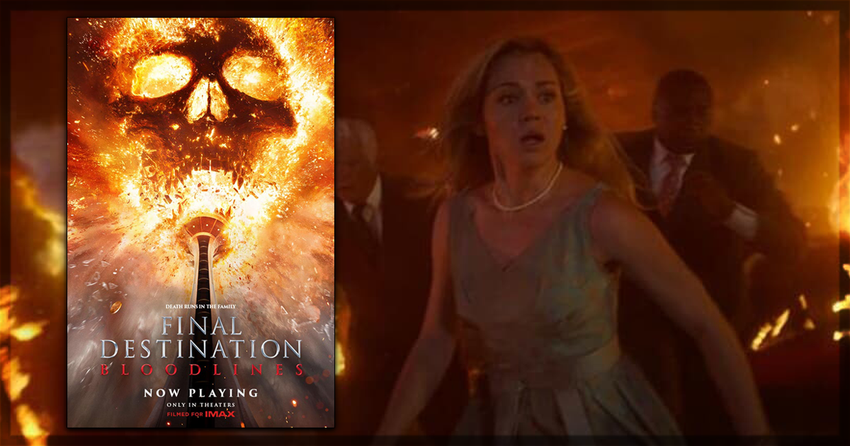 This is a banner for a review of the Final Destinations DVD/Blue Ray. Image courtesy of Warner Brothers.