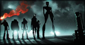This is a banner for a review of Netflix's Love, Death & Robots.
