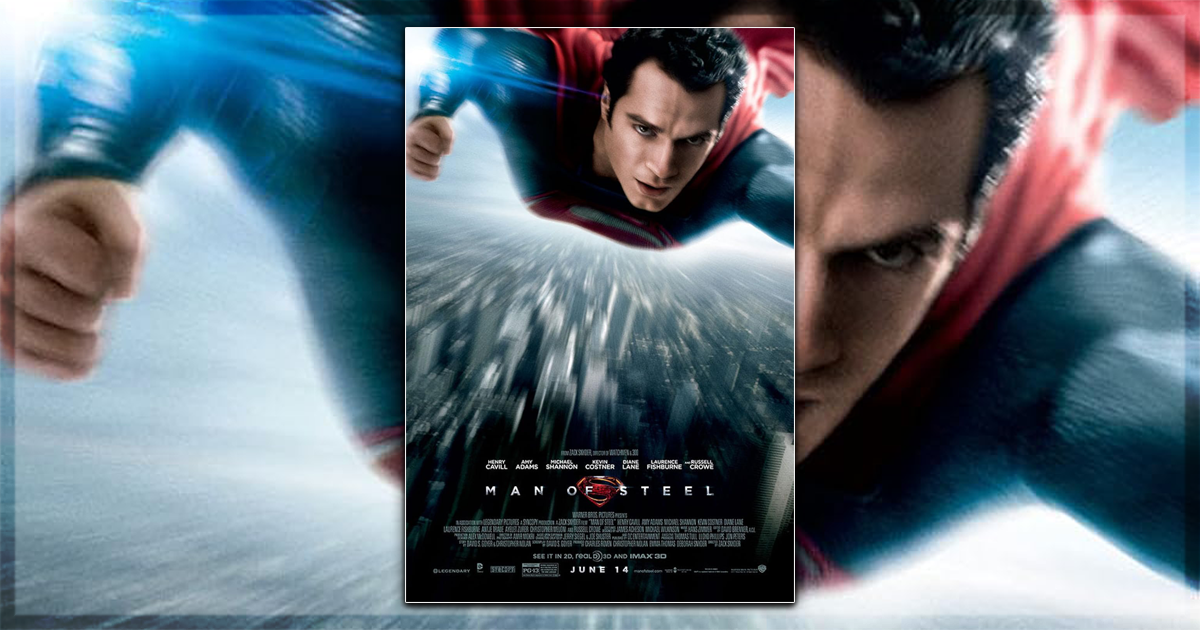This is a banner for a review of Man of Steel. Image courtesy of Warner Brothers.