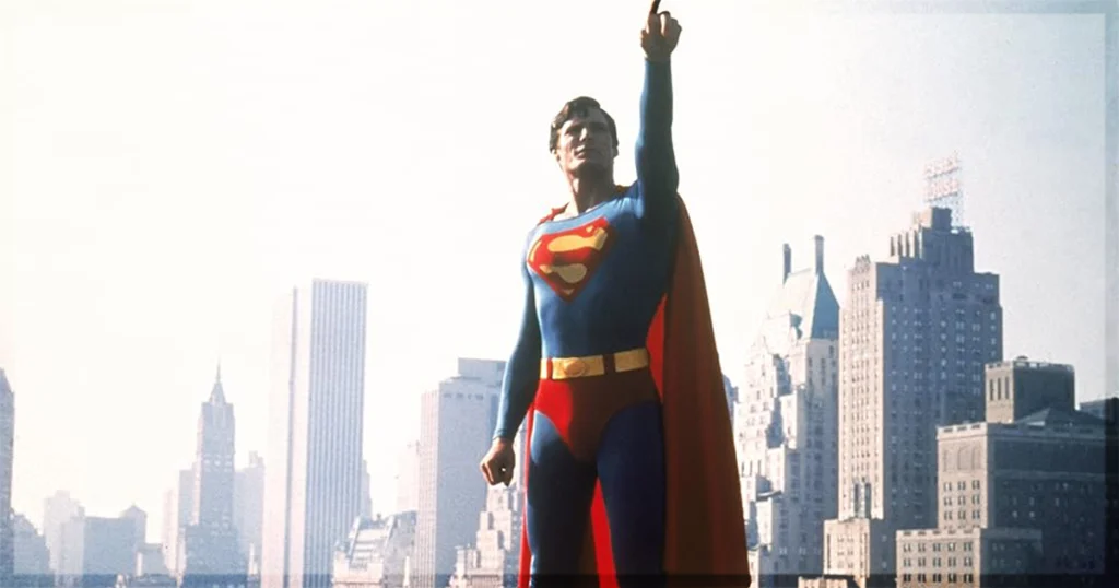This is a banner for a review of the 1978 Superman Film. Image courtesy of Warner Brothers.