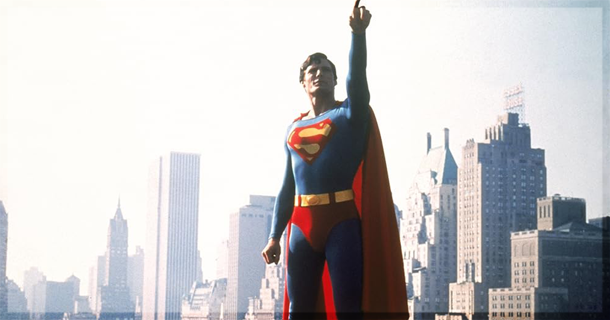 This is a banner for a review of the 1978 Superman Film. Image courtesy of Warner Brothers.
