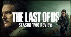 This is a banner for a review of The Last of Us Season 2.