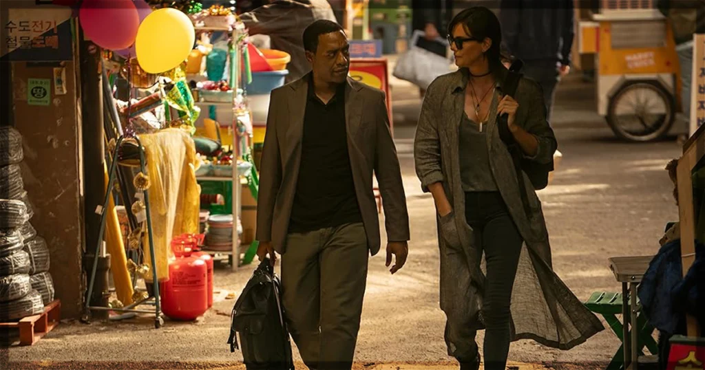 This is a banner for a review of The Old Guard 2. Image courtesy of Netflix.
