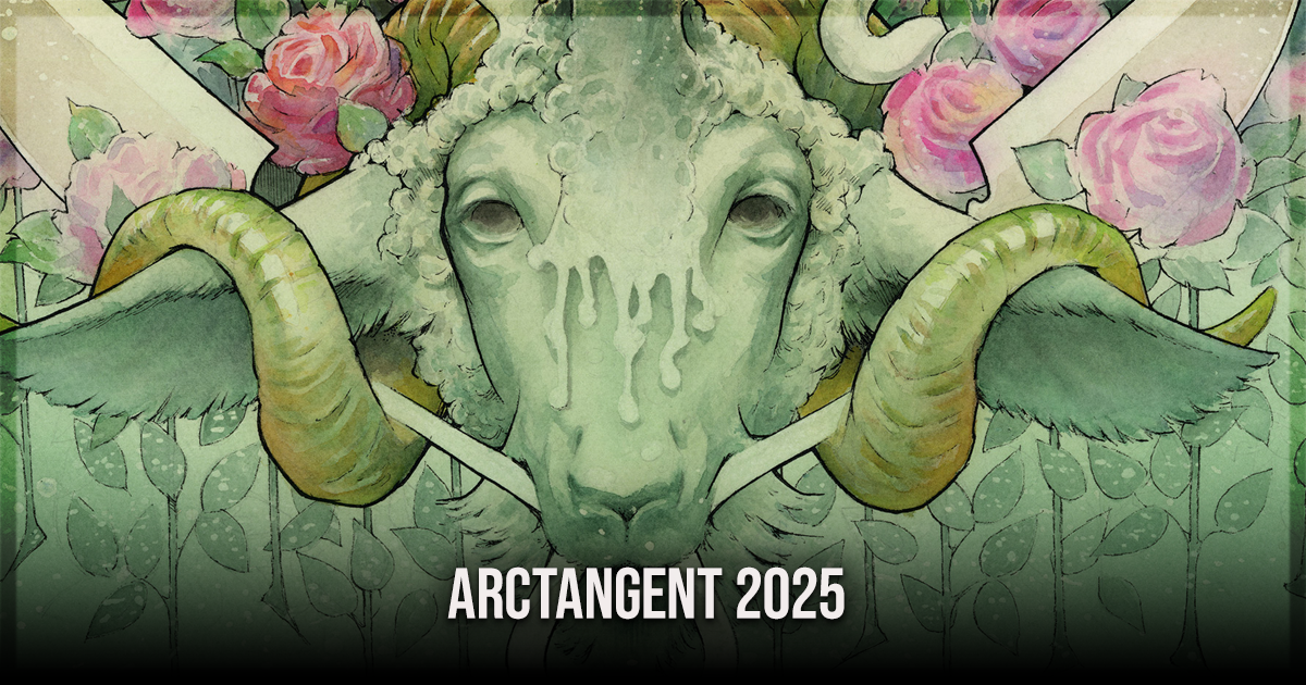 This is a banner for a review of Arctangent 2025. Image courtesy of the festival organizers.