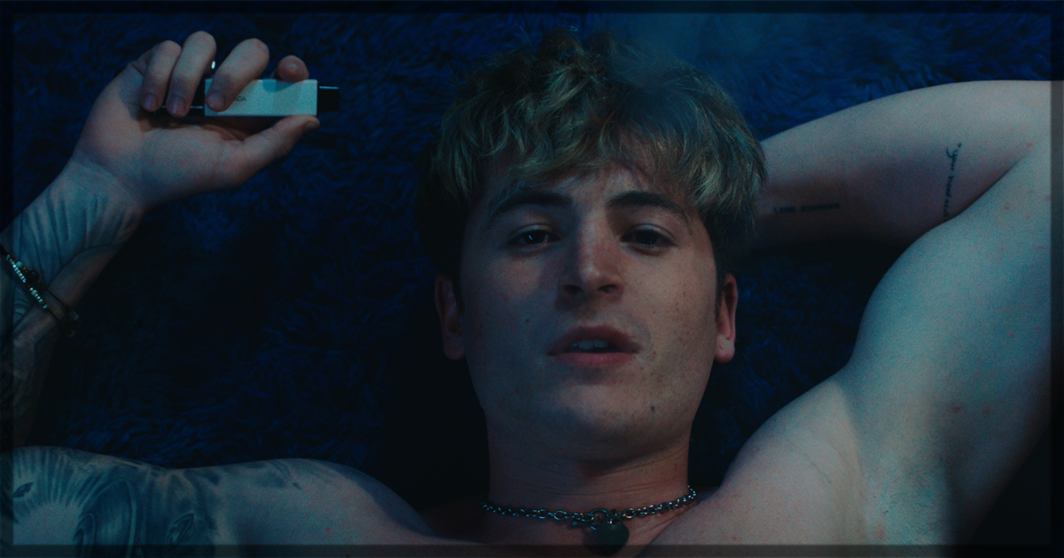 This is a banner for a review of the film Blue Film. Image courtesy of the filmmakers.