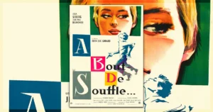 This is a banner for a review of the classic film Breathless. Image courtesy of the filmmakers.