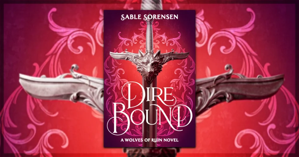 This is a banner for a review of the book Dire Bound. Image courtesy of the author and publishers.
