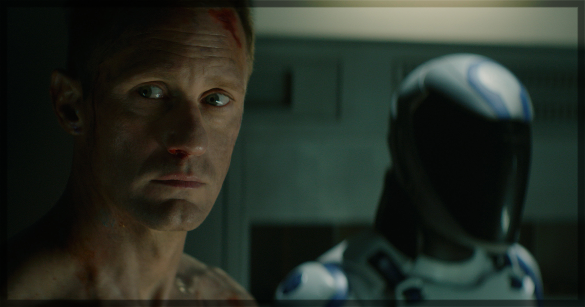 This is a banner for a review of Murderbot, Season 1 Episode 10. Image courtesy of Apple TV+.