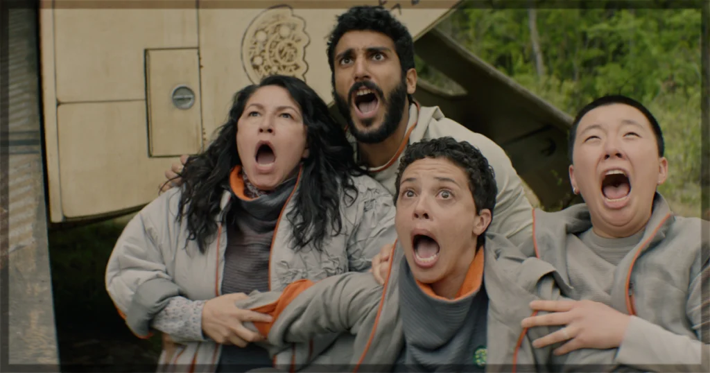 This is a banner for a review of Murderbot - Season 1 Episode 7, Complementary Species. Image courtesy of Apple TV+.