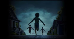 This is a banner for a review of Weapons. Image courtesy of the filmmakers.