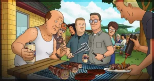 This is a banner for a review of Season 14 of King of the Hill. Image courtesy of Hulu.