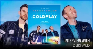 This is a banner for an interview with Coldplay book author Debs Wild. Image courtesy of the publishers.