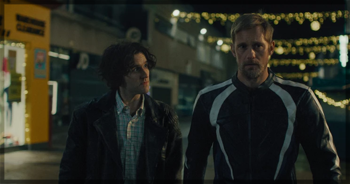 This is a banner for a review of Pillion. Image courtesy of the filmmakers.