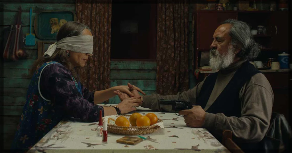 This is a banner for a review of The Mysterious Gaze of the Flamingo. Image courtesy of the filmmakers.