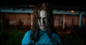 This is a banner for a review of the movie The Strangers: Chapter 2. Image courtesy of the filmmakers.