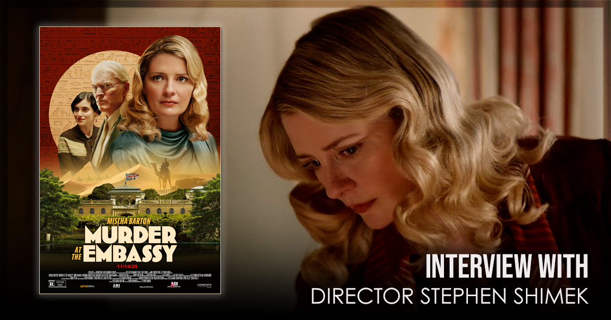 This is a banner for an interview with Murder at the Embassy director Stephen Shimek. Image courtesy of the filmmakers.