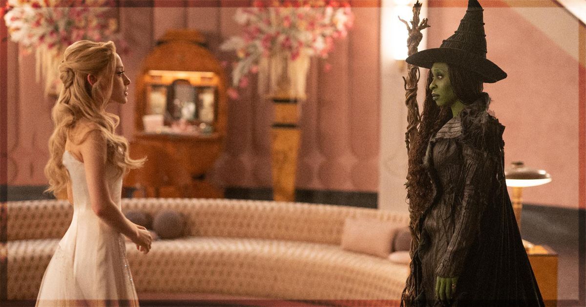 This is a banner for a review of the movie Wicked: For Good. The image is courtesy of the filmmakers.