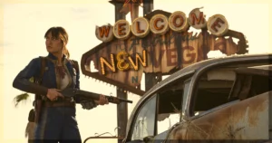 This is a banner for a review of Fallout Season 2. Image courtesy of Prime Video.