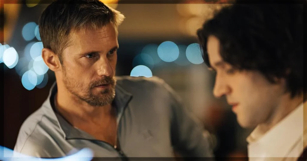 This is a banner for a review of Pillion. Image courtesy of the filmmakers.