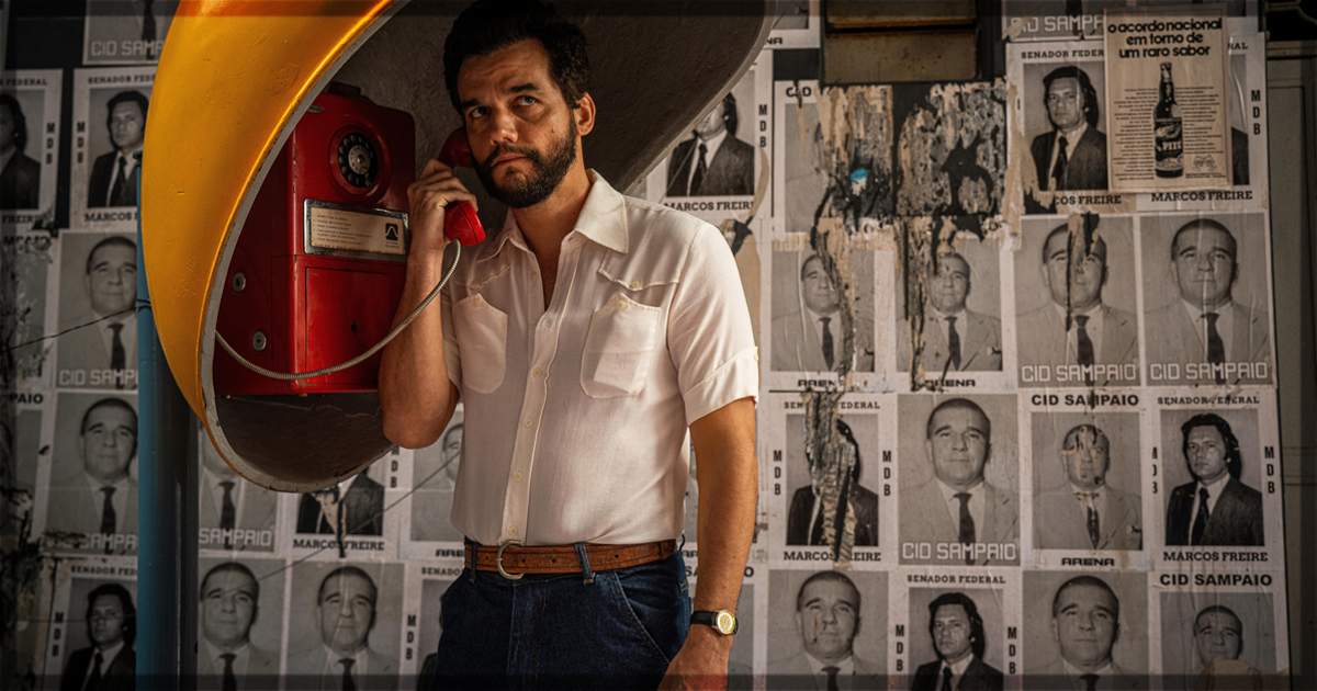 This is a banner for a review of The Secret Agent. Image courtesy of the filmmakers.