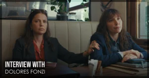 This is a banner for an interview with Dolores Fonzi of Belen. Image courtesy of the filmmakers.