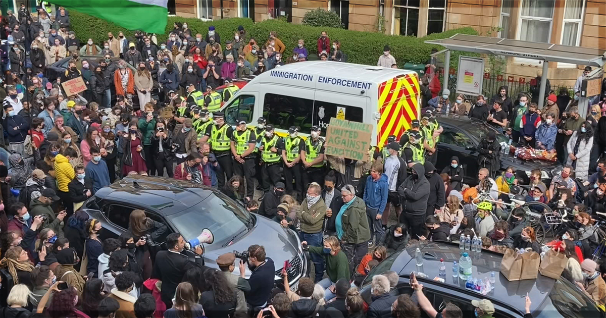 This is a banner for a review of Everybody to Kenmure Street. Image courtesy of the documentary filmmakers.