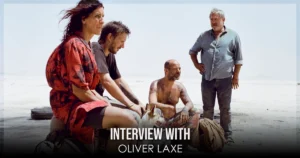 This is a banner for an interview with Oliver Laxe. Image courtesy of the filmmakers.